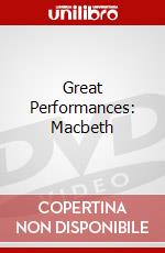 Great Performances: Macbeth dvd