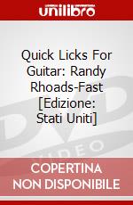 Quick Licks For Guitar: Randy Rhoads-Fast [Edizione: Stati Uniti] dvd