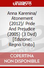 Anna Karenina/ Atonement (2012)/ Pride And Prejudice (2005) (3 Dvd) [Edizione: Regno Unito] dvd