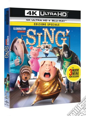 (Blu-Ray Disk) Sing (4K Ultra Hd+Blu-Ray) film in dvd di Garth Jennings,Cristophe Lourdelet