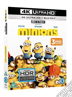 (Blu-Ray Disk) Minions (4K Ultra Hd+Blu-Ray) film in dvd di Kyle Balda,Pierre Coffin