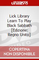 Lick Library Learn To Play Black Sabbath [Edizione: Regno Unito] dvd