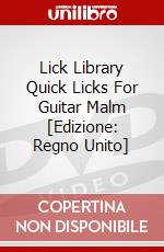 Lick Library Quick Licks For Guitar Malm [Edizione: Regno Unito] dvd