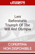 Leni Riefenstahls Triumph Of The Will And Olympia dvd