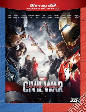 (Blu-Ray Disk) Captain America - Civil War (3D) (Blu-Ray 3D+Blu-Ray) film in dvd di Anthony Russo,Joe Russo