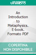 An Introduction to Metaphysics. E-book. Formato PDF ebook