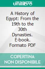 A History of Egypt: From the 19th to the 30th Dynasties. E-book. Formato PDF