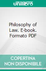 Philosophy of Law. E-book. Formato PDF