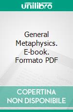 General Metaphysics. E-book. Formato PDF ebook