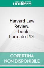 Harvard Law Review. E-book. Formato PDF ebook