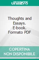 Thoughts and Essays. E-book. Formato PDF ebook di Inazo Nitobe