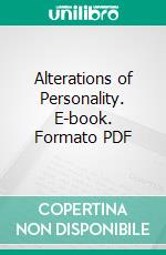 Alterations of Personality. E-book. Formato PDF ebook