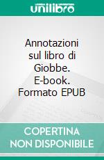 Annotazioni sul libro di Giobbe. E-book. Formato EPUB ebook