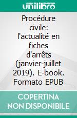 Procédure civile: l'actualité en fiches d'arrêts (janvier-juillet 2019). E-book. Formato EPUB ebook