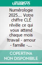 Numérologie 2025... Votre chiffre CLÉ révèle ce qui vous attend chaque mois !travail - amour - famille - santé - jeux.... E-book. Formato EPUB ebook