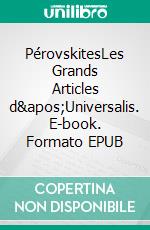 PérovskitesLes Grands Articles d&apos;Universalis. E-book. Formato EPUB ebook