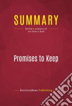 Summary: Promises to KeepReview and Analysis of Joe Biden&apos;s Book. E-book. Formato EPUB ebook