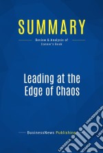 Summary: Leading at the Edge of ChaosReview and Analysis of Conner&apos;s Book. E-book. Formato EPUB ebook