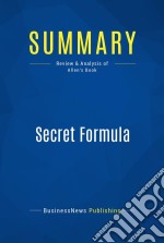 Summary: Secret FormulaReview and Analysis of Allen&apos;s Book. E-book. Formato EPUB ebook