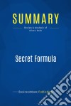 Summary: Secret FormulaReview and Analysis of Allen&apos;s Book. E-book. Formato EPUB ebook