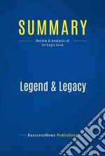 Summary: Legend &amp; LegacyReview and Analysis of Serling&apos;s Book. E-book. Formato EPUB ebook