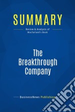 Summary: The Breakthrough CompanyReview and Analysis of Macfarland&apos;s Book. E-book. Formato EPUB ebook