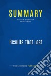 Summary: Results that LastReview and Analysis of Studer&apos;s Book. E-book. Formato EPUB ebook