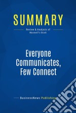 Summary: Everyone Communicates, Few ConnectReview and Analysis of Maxwell&apos;s Book. E-book. Formato EPUB ebook