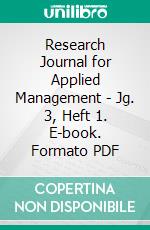 Research Journal for Applied Management - Jg. 3, Heft 1. E-book. Formato PDF ebook