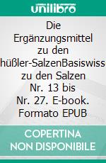 Die Ergänzungsmittel zu den Schüßler-SalzenBasiswissen zu den Salzen Nr. 13 bis Nr. 27. E-book. Formato EPUB ebook di Helga Libowski