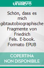 Schön, dass es mich gibtautobiographische Fragmente von Friedrich Fels. E-book. Formato EPUB ebook