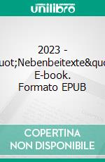 2023 - "Nebenbeitexte". E-book. Formato EPUB ebook