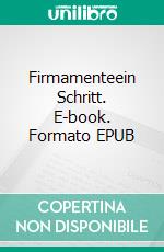 Firmamenteein Schritt. E-book. Formato EPUB ebook