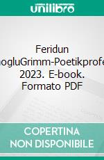 Feridun ZaimogluGrimm-Poetikprofessur 2023. E-book. Formato PDF ebook