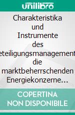 Charakteristika und Instrumente des Beteiligungsmanagements: die marktbeherrschenden Energiekonzerne auf dem deutschen Elektrizitätsmarkt. E-book. Formato PDF