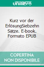 Kurz vor der ErlösungSiebzehn Sätze. E-book. Formato EPUB