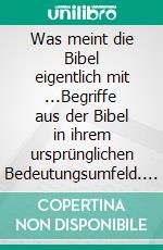 Was meint die Bibel eigentlich mit ...Begriffe aus der Bibel in ihrem ursprünglichen Bedeutungsumfeld. E-book. Formato EPUB ebook