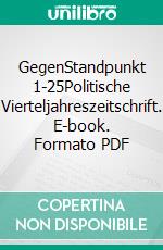 GegenStandpunkt 1-25Politische Vierteljahreszeitschrift. E-book. Formato PDF ebook