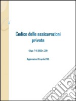 Codice delle assicurazioni private. E-book. Formato EPUB ebook