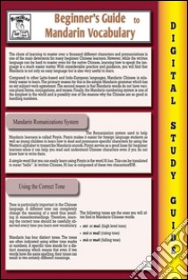 Mandarin Vocabulary (Blokehead Easy Study Guide). E-book. Formato Mobipocket ebook di The Blokehead