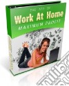 Work At Home Maximum Profits. E-book. Formato PDF ebook