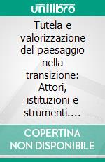 Tutela e valorizzazione del paesaggio nella transizione: Attori, istituzioni e strumenti. E-book. Formato EPUB ebook