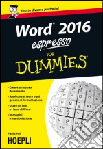 Word 2016 espresso for dummies. E-book. Formato EPUB ebook