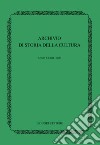 Archivio di storia della cultura  Anno XXXIII - 2020. E-book. Formato PDF ebook