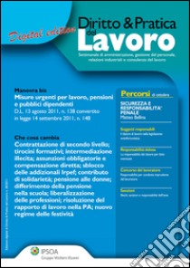 Manovra bis - Misure urgenti per lavoro, pensioni e pubblici dipendenti. E-book. Formato PDF ebook di Alfredo Casotti