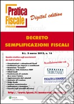 Decreto semplificazioni fiscali. E-book. Formato PDF ebook