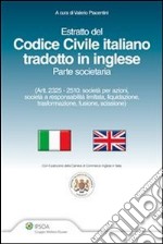 Estratto del codice civile italiano tradotto in inglese - Parte societaria. E-book. Formato PDF ebook