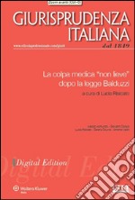 La colpa medica "non lieve" dopo la legge Balduzzi. E-book. Formato PDF ebook