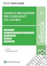 Esame di abilitazione per consulenti del lavoro. E-book. Formato PDF ebook