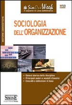 Sociologia dell'organizzazione: Genesi storica della disciplina - Principali autori e modelli d'analisi - Concetti e definizioni di base. E-book. Formato PDF ebook